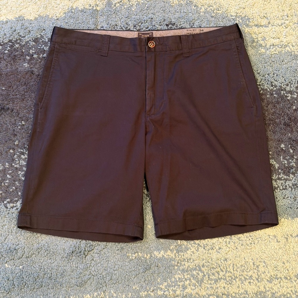 J.Crew Stanton Chino 9" Shorts Navy Blue Men's 34 Stretch Casual Summer Beach